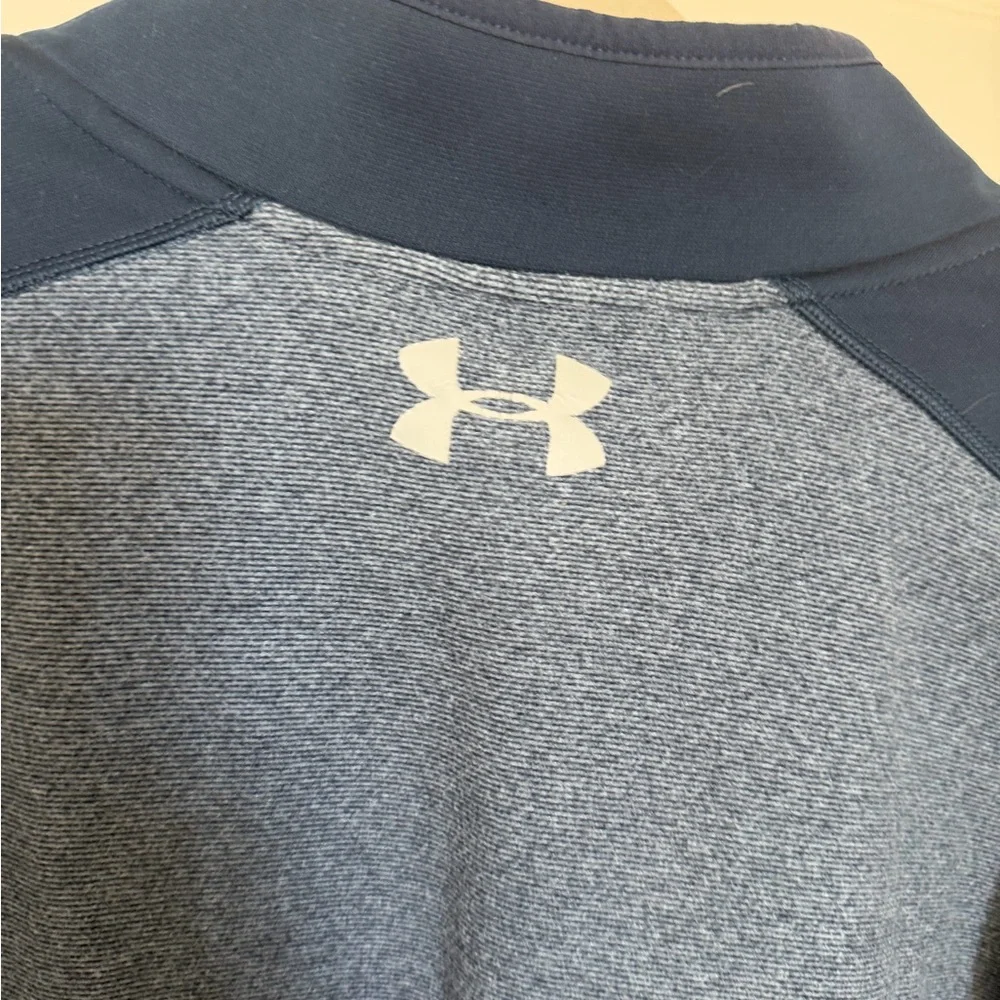 Under Armour Mens XXL Half Zip Pullover Blue Athletic Golf Running Sweatshir